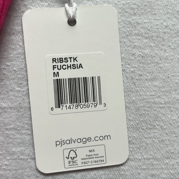 NWT P.J. Salvage, Back To Basics, Pointelle, Fuchsia, Loungewear Tank Top Size M - Picture 8 of 13